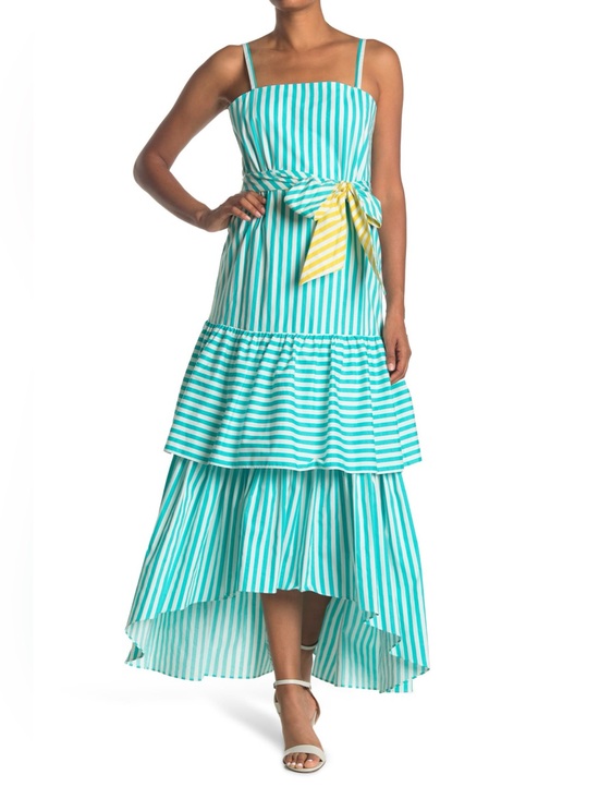 BCBGeneration Dresses & Skirts - BCBGeneration NWT Striped High/Low Hem Maxi Dress Cotton Women Size 6 Nautical